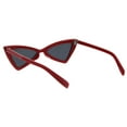 thumbnail image 4 of Womens Bling Engrave Triangle Plastic Cat Eye Plastic Sunglasses Red Black, 4 of 4