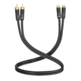 thumbnail image 4 of YIGSECU 2RCA to 2RCA Cable Gold Plate Heavy Duty 2RCA Male to 2RCA Female Stereo Sound Extension Cable for Car Speakers, 4 of 15