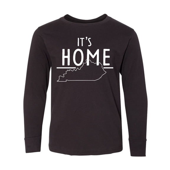Inktastic It's Home- State of Kentucky Outline Long Sleeve Youth T-Shirt