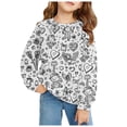 thumbnail image 4 of FAOWME Sweat à Manches Longues pour Filles Enfants Blanc 8-9 Ans, 4 of 4