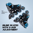 thumbnail image 5 of Konex Patins en Ligne à 4 Roues / Chaussures de Patinage à Roulettes à Roues en Pu Réglables pour Garçons et Filles (Très Très Grand, 43-45, Bleu) Stables et Rapides : Profitez de la Stabilité et de la Vitesse avec des Composants de Haute Qualité, 5 of 5