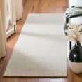 thumbnail image 2 of SAFAVIEH Micro-Loop Daithi Geometric Runner Rug, Aqua/Ivory, 2'3" x 5', 2 of 7