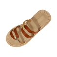 thumbnail image 2 of YOUYEDIAN Pantoufles d'Intérieur pour Femmes Été Chaussures d'Intérieur Mode Sandales Confortables Sandales de Plage (Marron), 2 of 6