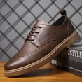 thumbnail image 1 of Zapatos casuales de cuero para hombre, zapatos de primavera para hombre, zapatillas retro británicas, zapatos de moda de estilo coreano, ropa de trabajo, zapatos que combinan con todo, 1 of 6