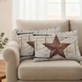 thumbnail image 2 of Texas Star Vintage Outdoor Waterproof Pillow Covers, Retro Brown Berry Wooden Decorative Rectangle Throw Pillowcase Sofa Cushion Sham for Patio/Couch/Chair, 20"x12" 2 Pack, 2 of 8