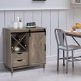 thumbnail image 1 of Zimtown Mueble Buffet Rústico de Madera Mueble Bar de 2 Secciones con Bodega Zimtown contemporary, 1 of 6