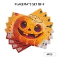 thumbnail image 3 of Placemats Set of 4 / 6, Halloween Cute Cartoon Pumpkin Placemats for Dining Table Indoor/Outdoors Heat Resistant Washable Placemats 18" x 12", 3 of 8
