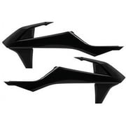 Acerbis Black Plastic Radiator Shrouds/Scoops (2421080001)