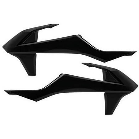 Acerbis Black Plastic Radiator Shrouds/Scoops (2421080001)