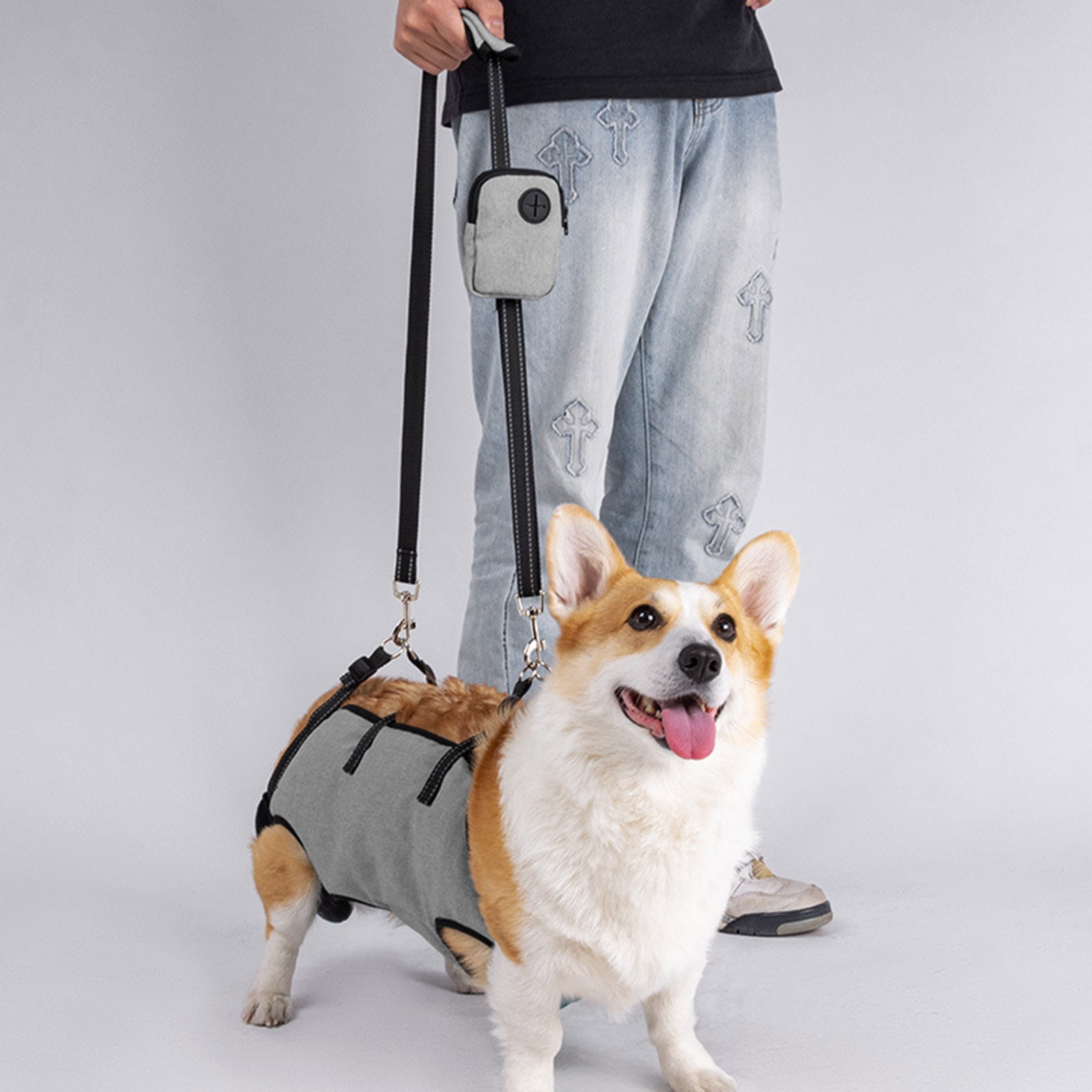 Rehabilitative Dog Slings Vests Adjustable Strap Lift Harness Shockproof Chest Support For Elderly Pet Outdoor Use