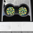 thumbnail image 3 of Car Coasters 2 Pack Stone Cup Holder Cute Sloths on The Yellow Lemons Absorbent Drink Car Coaster Ceramic Set Small Cup Coasters, 3 of 5