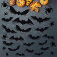 thumbnail image 2 of 60/120Pcs Halloween Wall Stickers Realistic 3D Scary Bat Spider Stickers DIY Wall Window Door Decals Halloween Party Supplies, 2 of 5