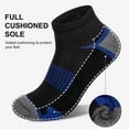 thumbnail image 5 of Smilooen Athletic Ankle Socks for Men and Women Cushioned Running Socks Low Cut 6 Pairs Black, Size 6-9, 5 of 6