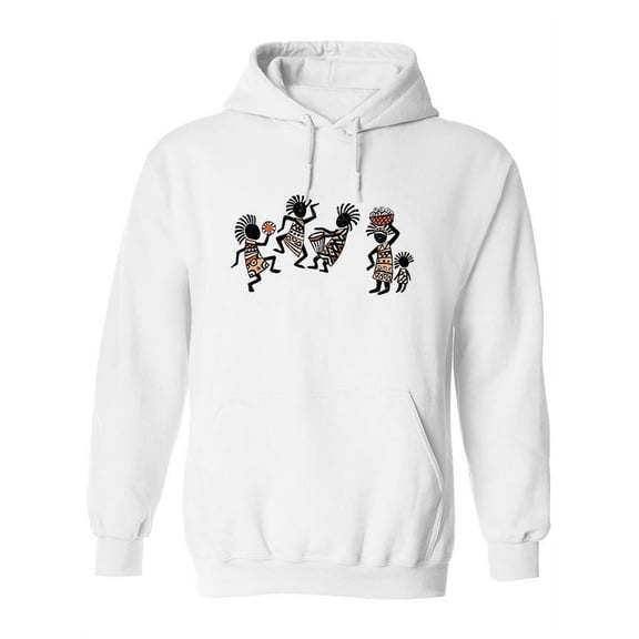 Papuan Ritual Dance Sketch Hoodie Women -Image by Shutterstock, Female x-Large