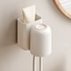 thumbnail image 1 of Portacepillos de dientes sin taladro con vaso | Organizador de baño adhesivo de pared | Estante para cepillos de dientes y pasta de dientes con 4 ranuras | Incluye vaso para enjuague bucal de 300 ml, 1 of 6