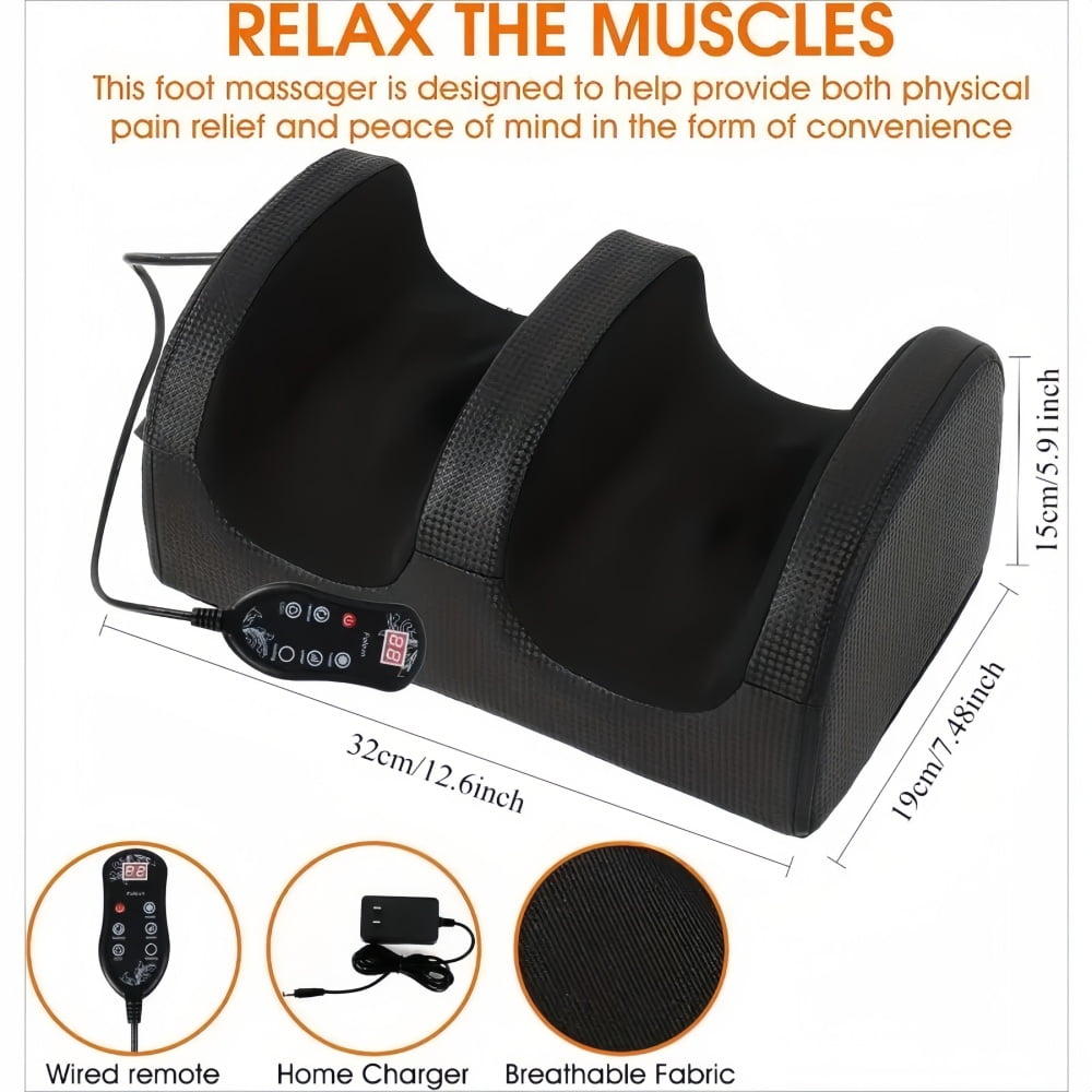 Nuvrek Shiatsu Foot Massager with Heat for Relaxation, with Remote Control