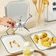 thumbnail image 5 of Juego de Platos para Frutas y Pasteles Europeo Moderno (6 Piezas) con Base Metálica | Plástico Blanco, Diseño Profundo para Comidas y Entretenimiento, 5 of 6