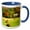 Blue/White, variant on 3drose, Vermont, Green Mountains. Farm with Hay Bales - Us47 Rdu0025 - Richard Duval, 11oz Two-tone Green Mug
