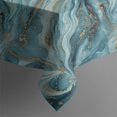 thumbnail image 3 of Blue Gold Marble Pattern Rectangle Tablecloth 60"x84",Waterproof Polyester Rectangle Table Cloth, Wipeable Spillproof Polyester Tablecloth for Dining, Camping, Indoor and Outdoor, 3 of 5