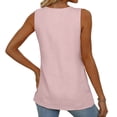 thumbnail image 4 of Qwertyu Womens Tank Tops Casual Sleeveless Tops for Women Dressy V Neck Babydoll Tank Tops Flowy Summer Shirts Pink XL, 4 of 5