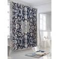 thumbnail image 3 of Boanket Polyester Fabric Vintage Flower, Oriental Boho Tribal Blue Shower Curtain, Waterproof Bathtub Curtain Bathroom Decor Set with Hooks 72 x 84 Inches,, 3 of 6