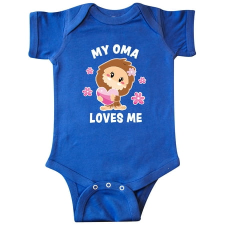 

Inktastic My Oma Loves Me with Bigfoot Gift Baby Girl Bodysuit