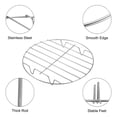 thumbnail image 3 of Rejilla de cocina redonda Uxcell de 9.1" de diámetro de acero inoxidable de 1.2" de altura para cocinar, plateada, 3 of 5