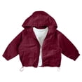 thumbnail image 3 of Gyexs Lightweight Boys Jacket for Outdoor Activities Wear School Zippered Front Breathable Fabric Spring Fall Outdoor Coat (Red, 2-3 Years), 3 of 4