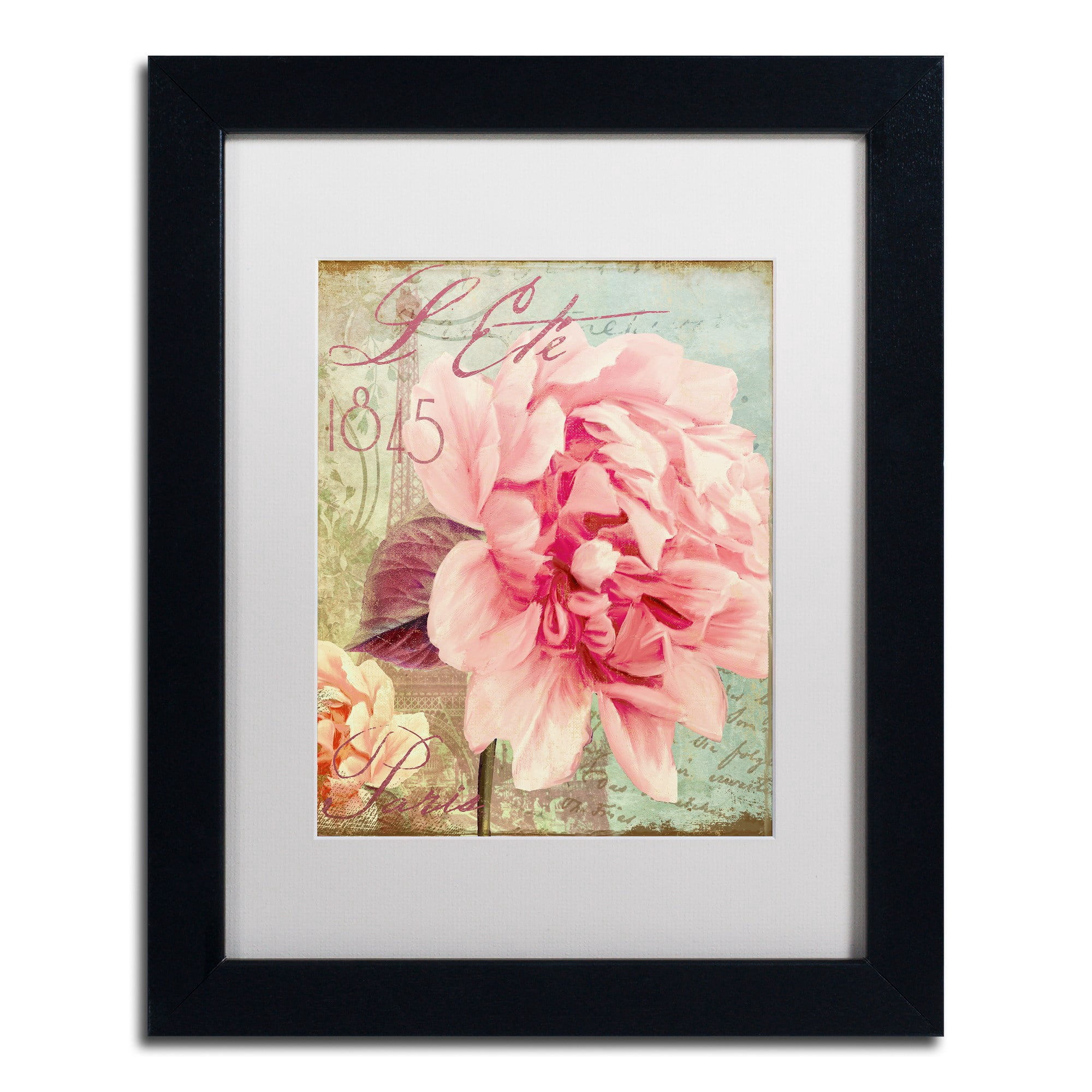 Trademark Fine Art "Saisons III" Canvas Art by Color Bakery, White Matte, Black Frame