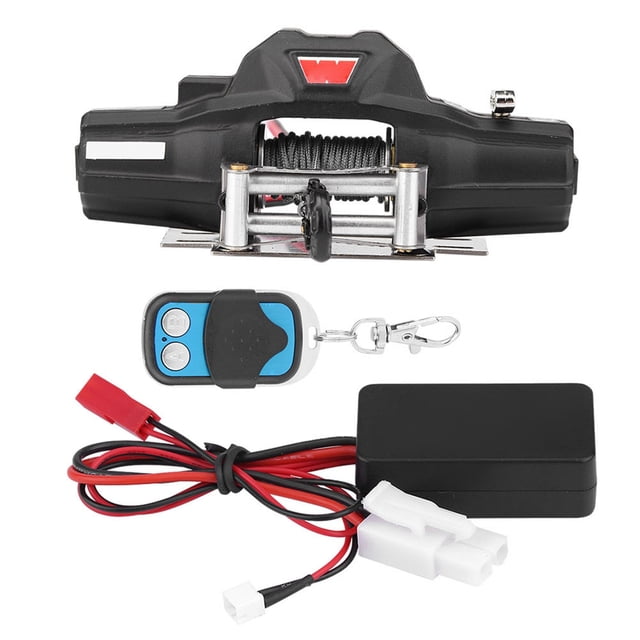 Cabrestante de motor Dual con mando a distancia, accesorio para coche, modelo RC a escala 1/8