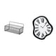 thumbnail image 1 of Cesta de almacenamiento,Cesta organizadora de almacenamiento de cocina colgante de alambre,Organizador de pared para baño con cesta de almacenamiento de alambre,Reloj de pared,Reloj de pared, 1 of 8
