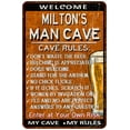 thumbnail image 1 of MILTON'S Man Cave Rules Rusty Sign Garage Decor 12 x 18 Matte Finish Metal 112180051329, 1 of 1