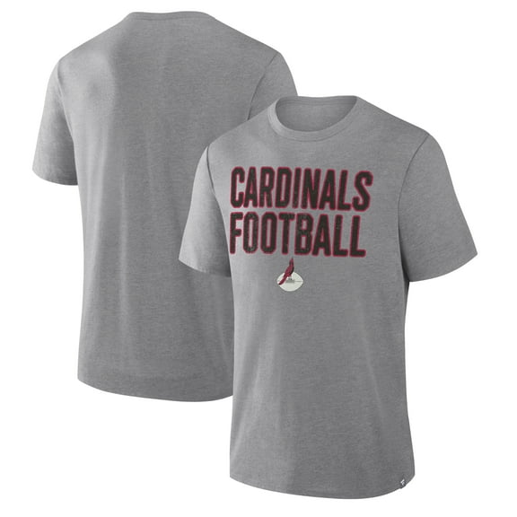 Men's Fanatics Heather Gray Arizona Cardinals First Down Tribute Tri-Blend T-Shirt