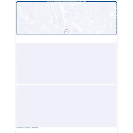 2000 Blank Laser Check Stock - Blue Marble - Top. Order Checks !