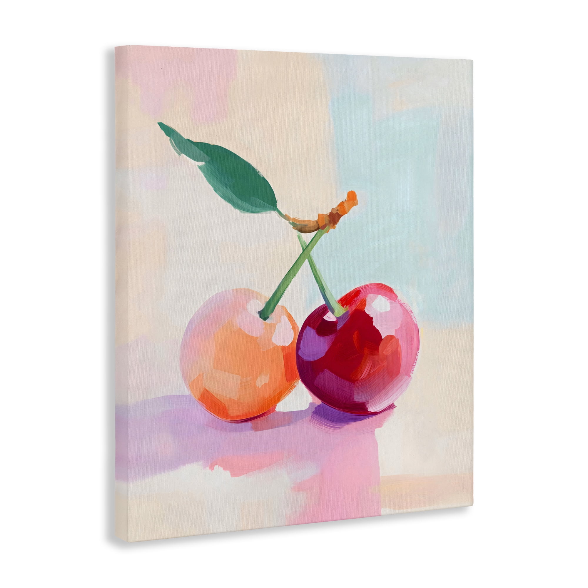 Stupell Industries Pastel Cherries Pair Canvas Wall Art, design by The Prints Vibe