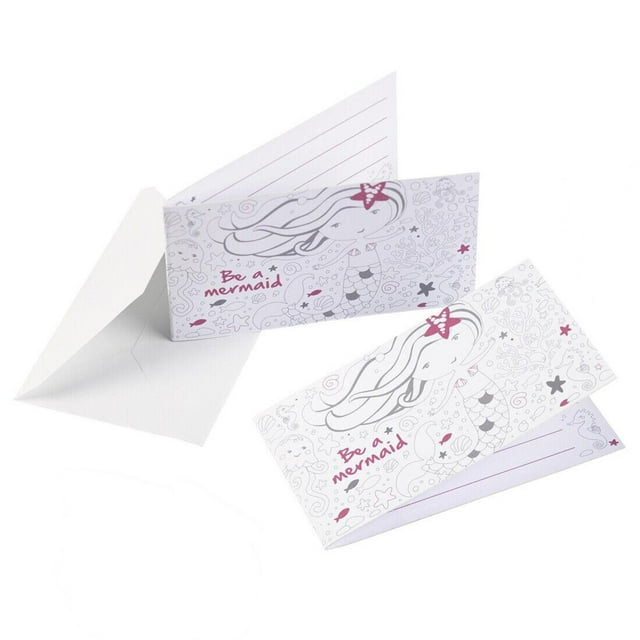 Amscan Be A Mermaid Cartes d'Invitations (Lot de 8)