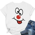 thumbnail image 2 of IROINNID Ladies Summer Round Neck Leisure Solid Color Cartoon Print Pattern Short Sleeve Top T-shirt, 2 of 4