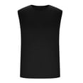 thumbnail image 4 of Dagegui Under $10 Mens Crew Neck Sleeveless T Shirts Summer Cool Workout Muscle Tank Tops Casual Loose Fit Running Training Tee Black,M, 4 of 5