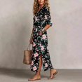 thumbnail image 5 of QUNYINEY 3/4 Sleeve Women Dresses with Pockets Floral Long Fall Shirt Dress A Line Collared Button Down Casual Loose Fit Dresses, 5 of 7