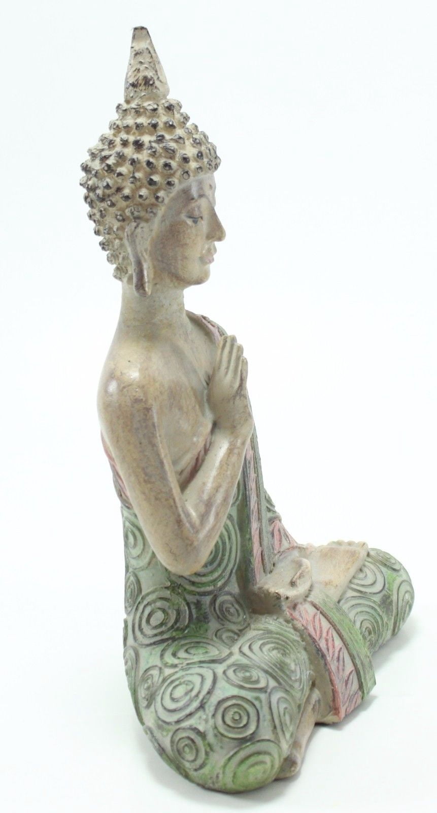feng shui 8"(h) thai earth touching shakyamuni meditating buddha figurines peace luck prosperity statues home decor
