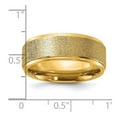 thumbnail image 2 of Titanium Polished Laser-cut Center Yellow Ip Plated 8mm Band Size 9.5 Ring for Women and Men, 2 of 2