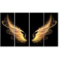 thumbnail image 2 of Golden Angel Wings on Black - Oversized Abstract Canvas Art, 2 of 3