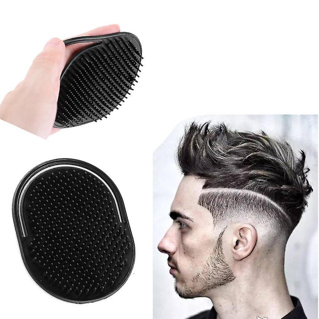 Pocket Shampoo Peine Hombres Barba Bigote Palma Cuero Cabelludo Masaje XianweiShao 1327534412444