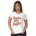 thumbnail image 4 of Cute Fall Pumpkin Spice and Prayers Womens Slim Fit Graphic Tee Brisco Brands X, 4 of 5