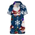 thumbnail image 4 of Gkeoshab Christmas Pajamas Women's Christmas Pajama Short Set - Breathable Short Sleeve Top and Shorts for Festive Sleepwear MR1 XXL, 4 of 4