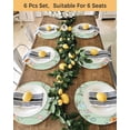 thumbnail image 4 of 13 Inch Round Placemats Set of 6, Easter Non Slip Heat Insulation PP Table Mats, Spring Watercolor Bunny Eggs Wooden Grain Green Washable Place Mats for Kitchen Dining Party Table Decor, 4 of 7
