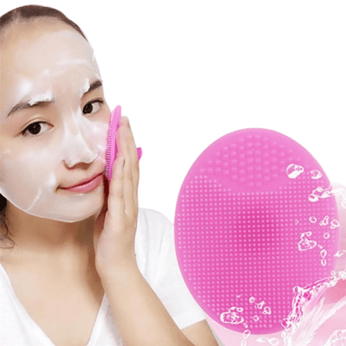 Facial Cleansing Brush Soft Silicone Face Scrubber for Pore Cleansing  Exfoliating Massage (4pcs-Pink)
