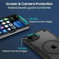 thumbnail image 5 of KOMI for iPhone SE 4 Case: for iPhone SE 4th Gen 2025 Case, Translucent Matte Back Compatible with Magsafe Magnetic Slim Shockproof Protective Case with Lanyard Strap Phone Cover, Black, 5 of 5