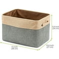 thumbnail image 2 of Sturdy Metal Rod Frame Storage Basket For Living Room And Playroom, Canvas Fabric Organizer With Handles (Pack Of 3), 2 of 4