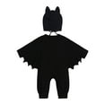thumbnail image 5 of Odeerbi Baby Boys Girls Outfits Baby Layette Set Halloween Romper Cotton Jumpsuit Kids Cute Halloween Role Play Medieval Onesie Bodysuit Hat Set Black, 5 of 8
